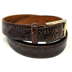 MARTIN DINGMAN BASKET GRAIN ITALIAN LEATHER BROWN BELT MENSWEAR MEN SIZE 42